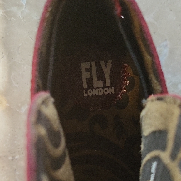 Fly London Red Ankle Booties with Rugged Sole - Picture 7 of 10